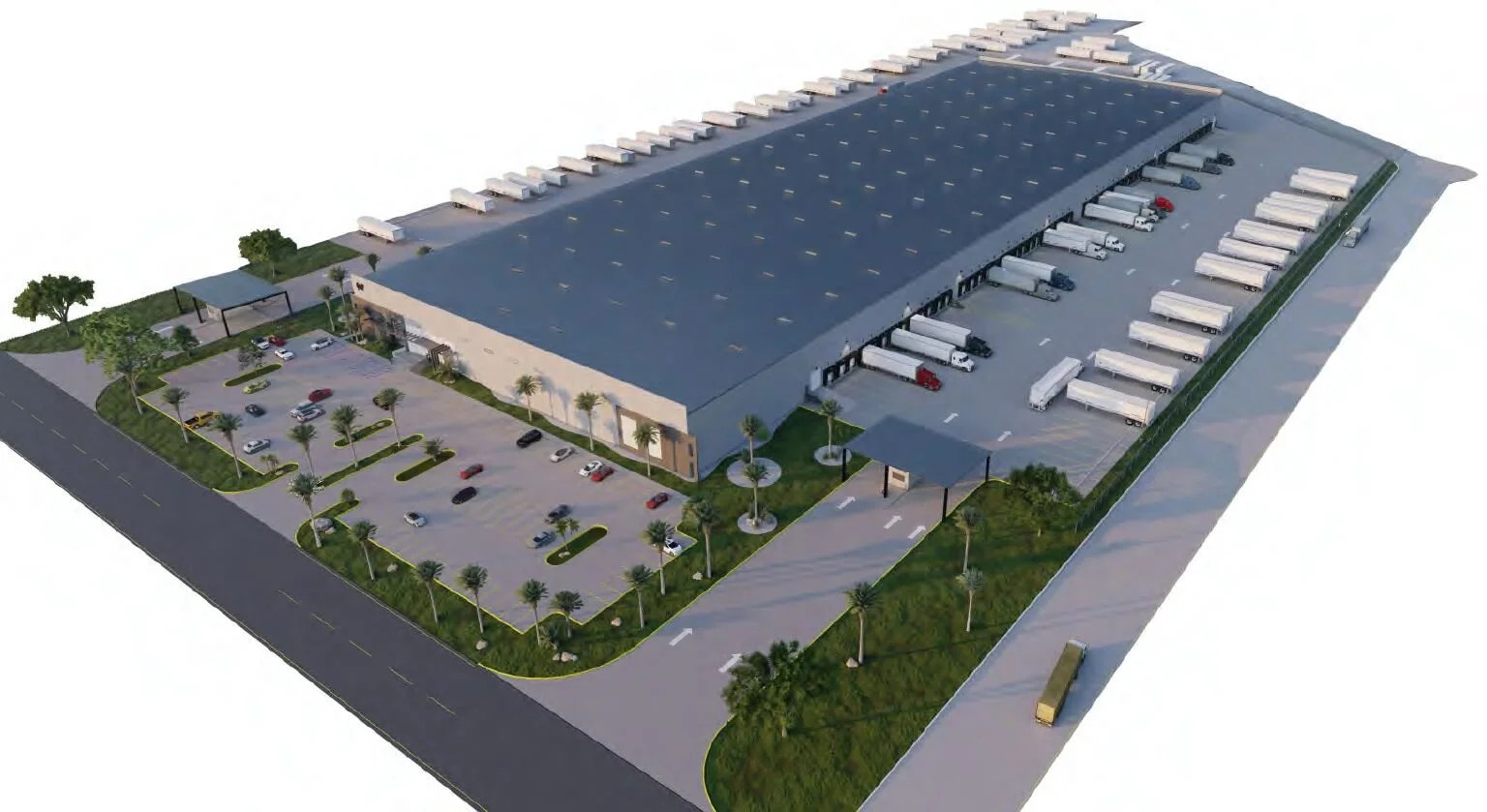 Industrial warehouse building